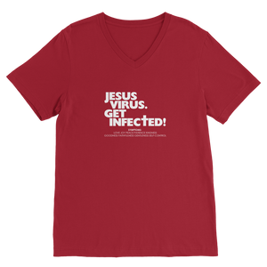 Jesus Virus (White) Premium V-Neck T-Shirt
