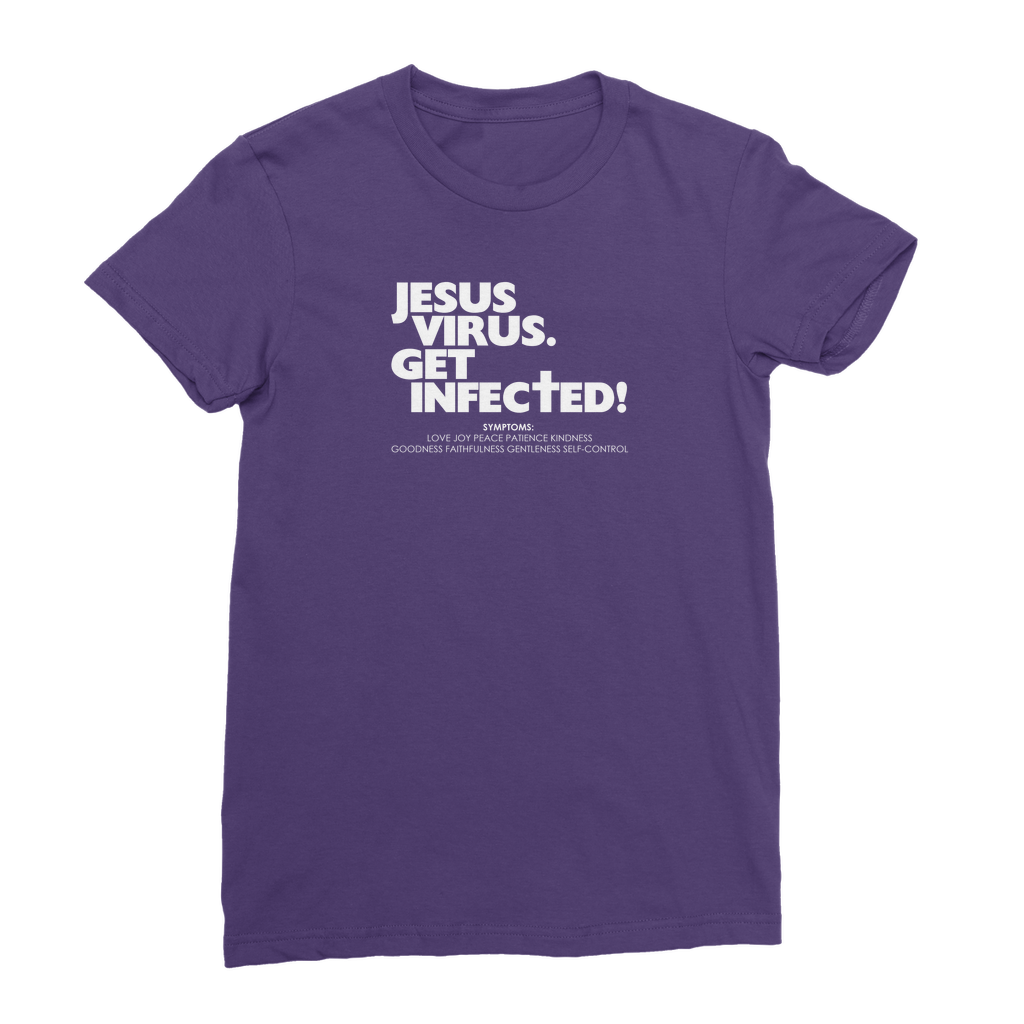Jesus Virus (White) Premium Jersey Women's T-Shirt