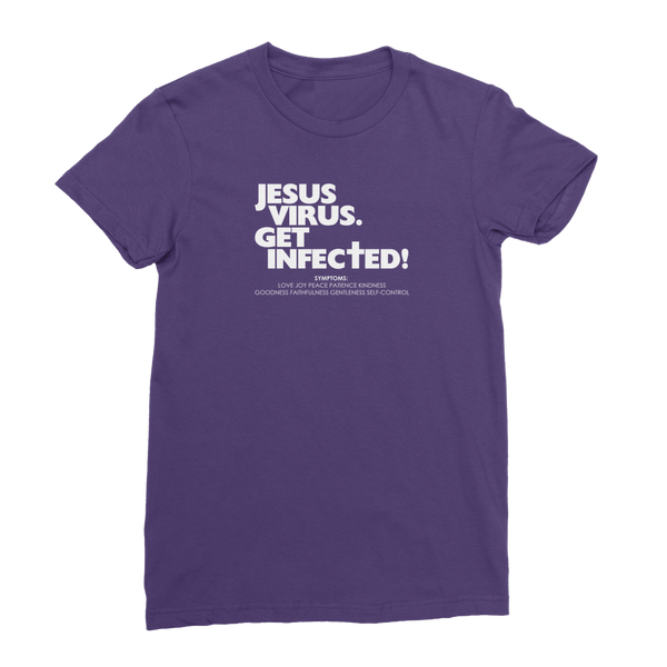 Jesus Virus (White) Premium Jersey Women's T-Shirt