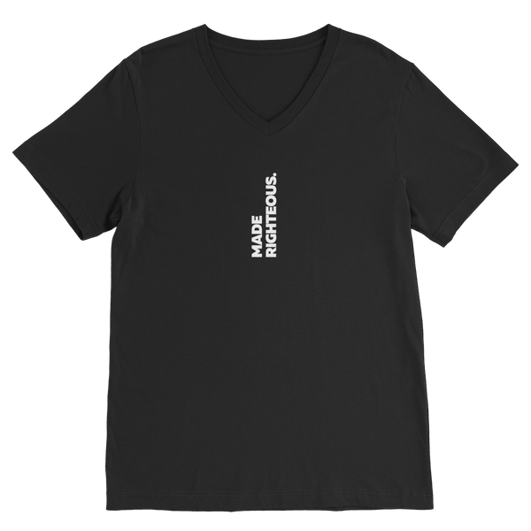 Made Righteous (White) Premium V-Neck T-Shirt