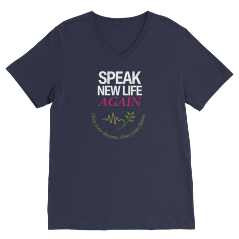 Speak New Life Again Premium V-Neck T-Shirt