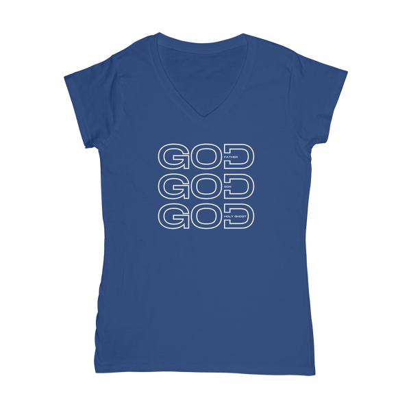 Trinity - Father, Son, Holy Ghost Classic Women's V-Neck T-Shirt