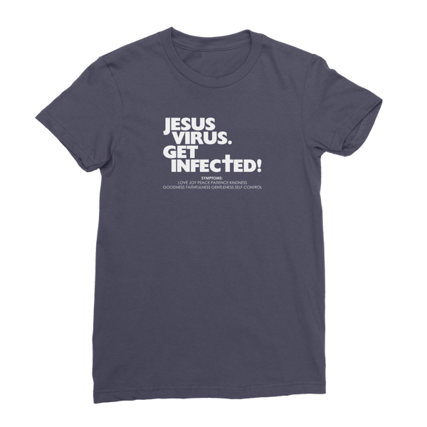 Jesus Virus (White) Premium Jersey Women's T-Shirt