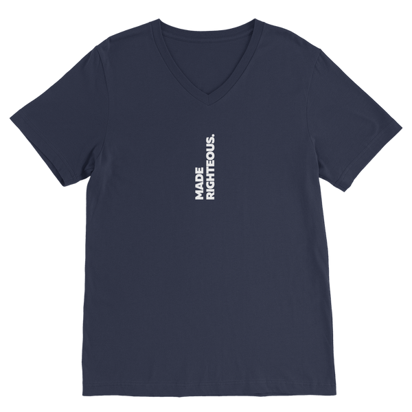 Made Righteous (White) Premium V-Neck T-Shirt