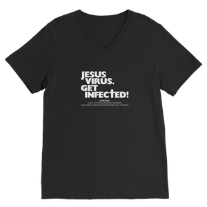 Jesus Virus (White) Premium V-Neck T-Shirt