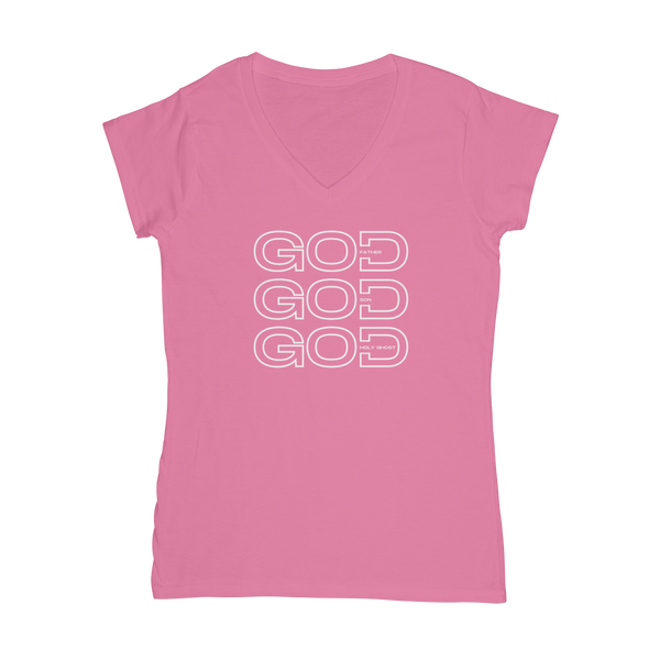 Trinity - Father, Son, Holy Ghost Classic Women's V-Neck T-Shirt