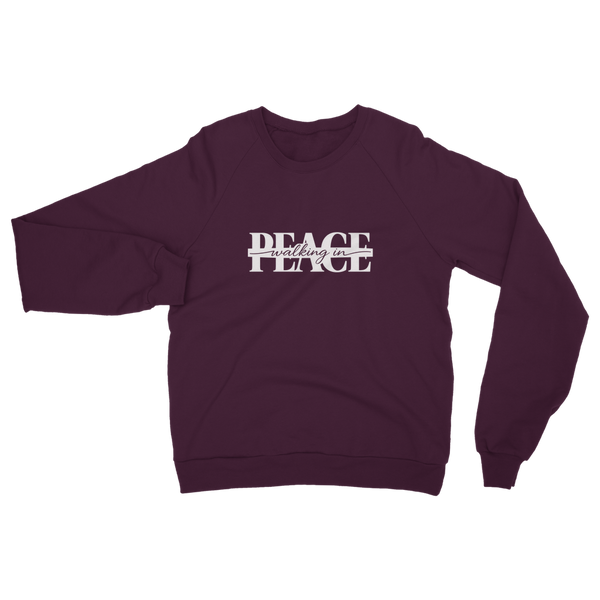 Walking in Peace (White) Classic Adult Sweatshirt