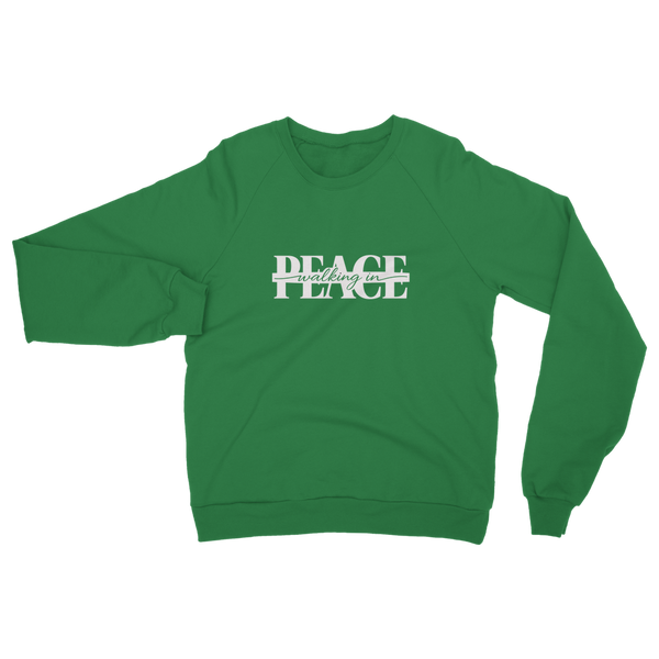 Walking in Peace (White) Classic Adult Sweatshirt