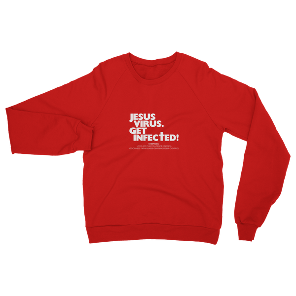 Jesus Virus (White) Classic Adult Sweatshirt