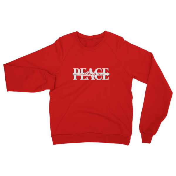 Walking in Peace (White) Classic Adult Sweatshirt