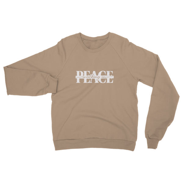 Walking in Peace (White) Classic Adult Sweatshirt