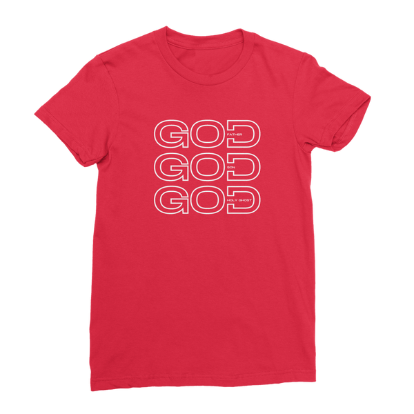 Trinity - Father, Son, Holy Ghost Premium Jersey Women's T-Shirt