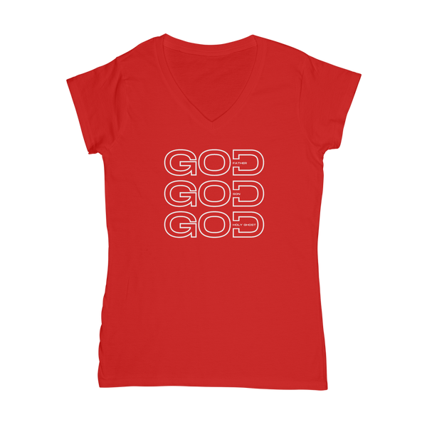 Trinity - Father, Son, Holy Ghost Classic Women's V-Neck T-Shirt