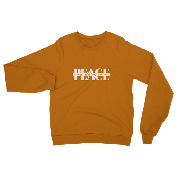 Walking in Peace (White) Classic Adult Sweatshirt