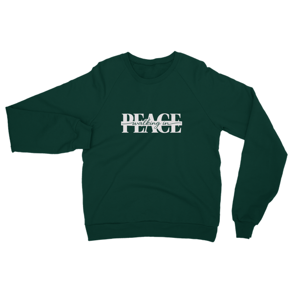 Walking in Peace (White) Classic Adult Sweatshirt