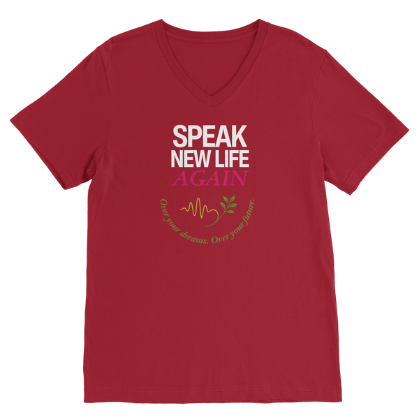 Speak New Life Again Premium V-Neck T-Shirt
