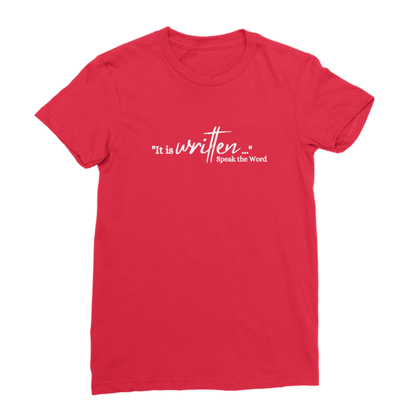 Speak the Word Premium Jersey Women's T-Shirt