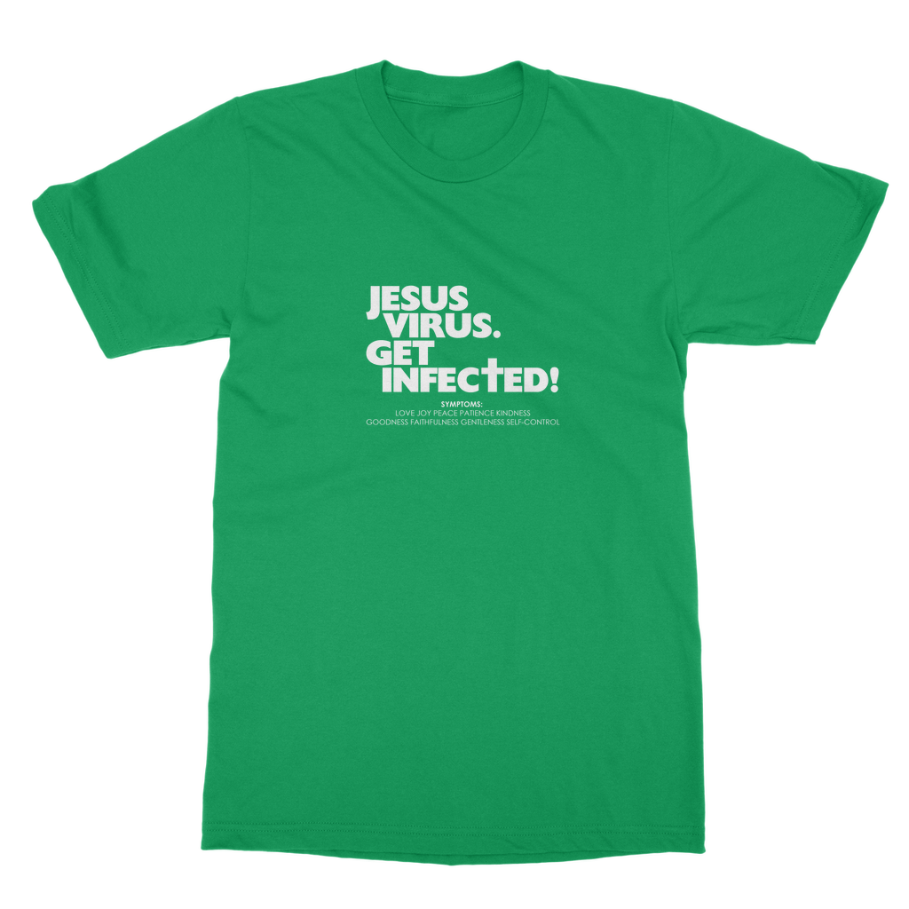 Jesus Virus (White) Classic Heavy Cotton Adult T-Shirt