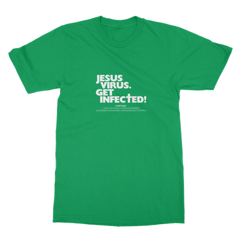 Jesus Virus (White) Classic Heavy Cotton Adult T-Shirt