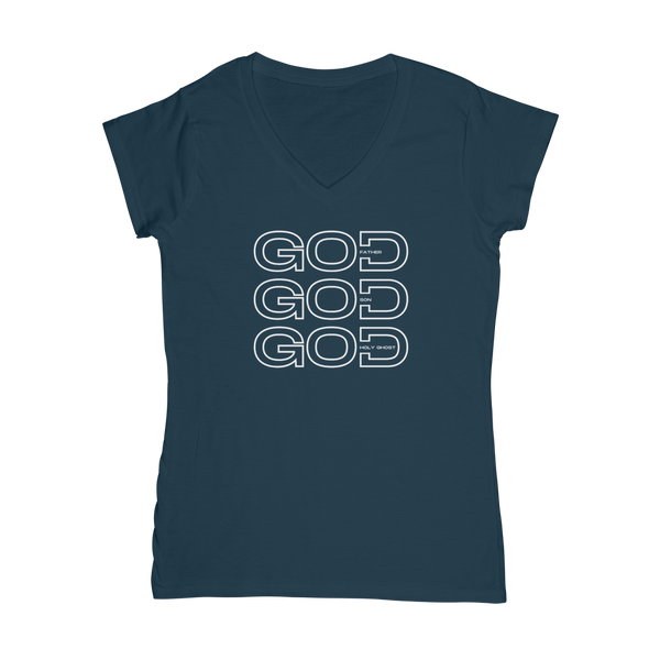 Trinity - Father, Son, Holy Ghost Classic Women's V-Neck T-Shirt
