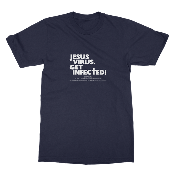 Jesus Virus (White) Classic Heavy Cotton Adult T-Shirt