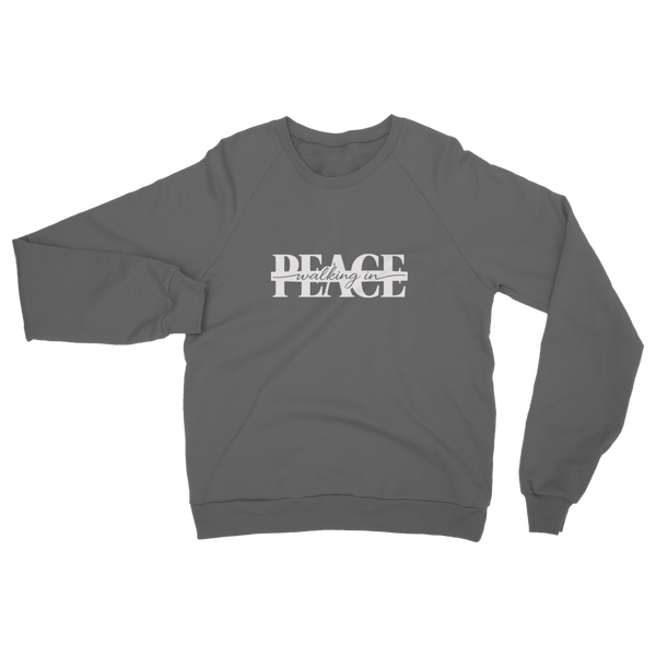 Walking in Peace (White) Classic Adult Sweatshirt