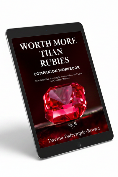 Worth More Than Rubies Companion Workbook displayed on a tablet