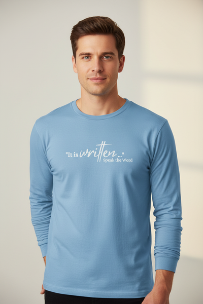 Man in Light Blue Long Sleeve - It is Written
