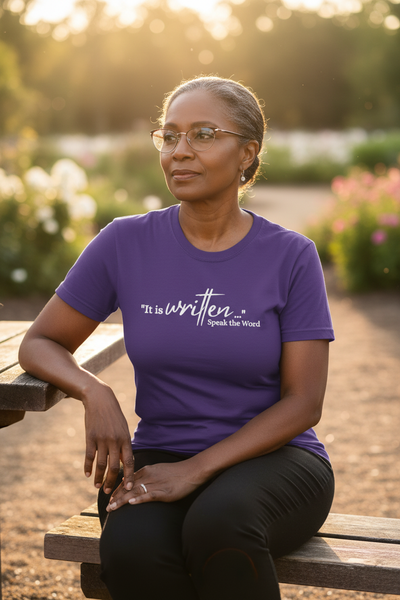 Mature African American Woman - It is Written Women's T-Shirt